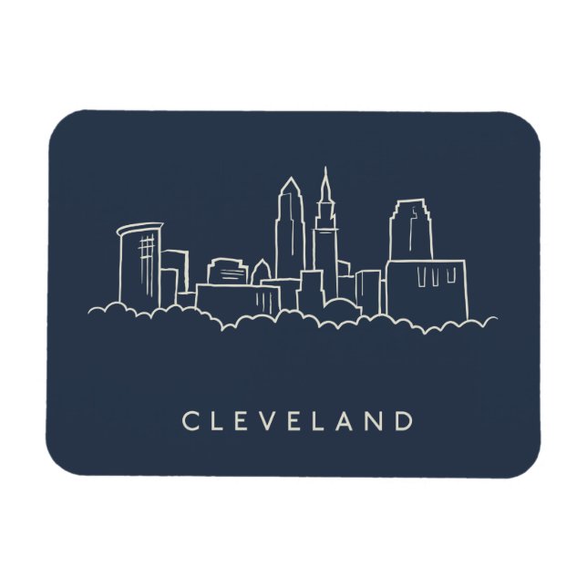 Íman Cleveland Ohio Skyline (Horizontal)
