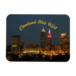 Íman Cleveland Ohio USA (Curve) Magnet
