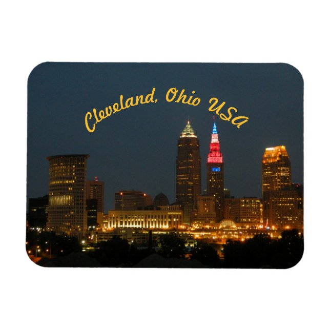 Íman Cleveland Ohio USA (Curve) Magnet (Horizontal)