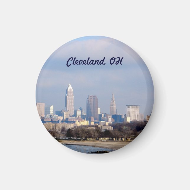 Íman Cleveland, Ohio View (Edgewater)Magnet (Frente)