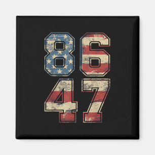 Íman Clicar no Estilo Vintage 80s 86 47 Anti Trump Usa