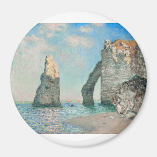 Íman Cliff no Etretat 1885 por Claude Monet