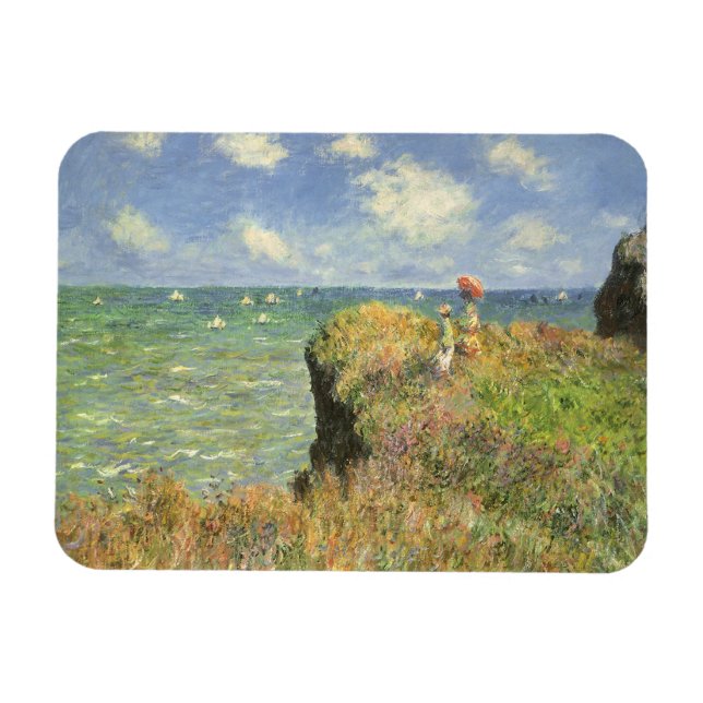 Íman Cliff Walk em Pourville por Claude Monet (Horizontal)