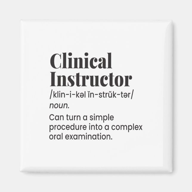 Íman Clinical Instructor Nurse Teacher Funny Definition (Frente)