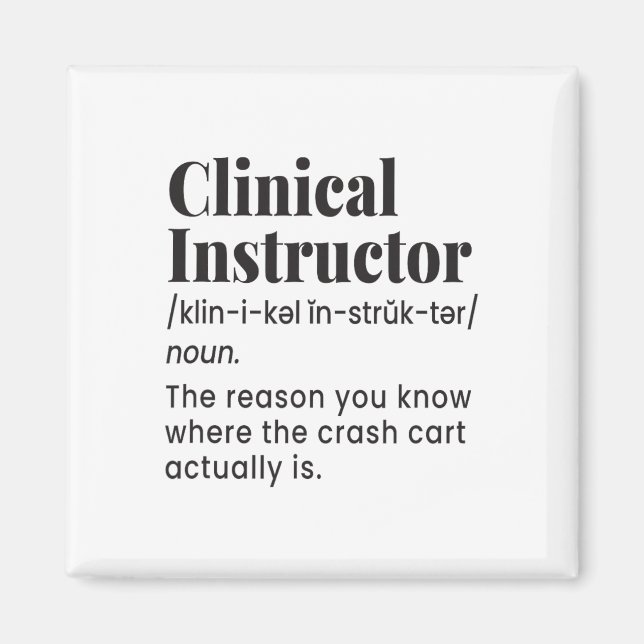 Íman Clinical Instructor Nurse Teacher Funny Definition (Frente)
