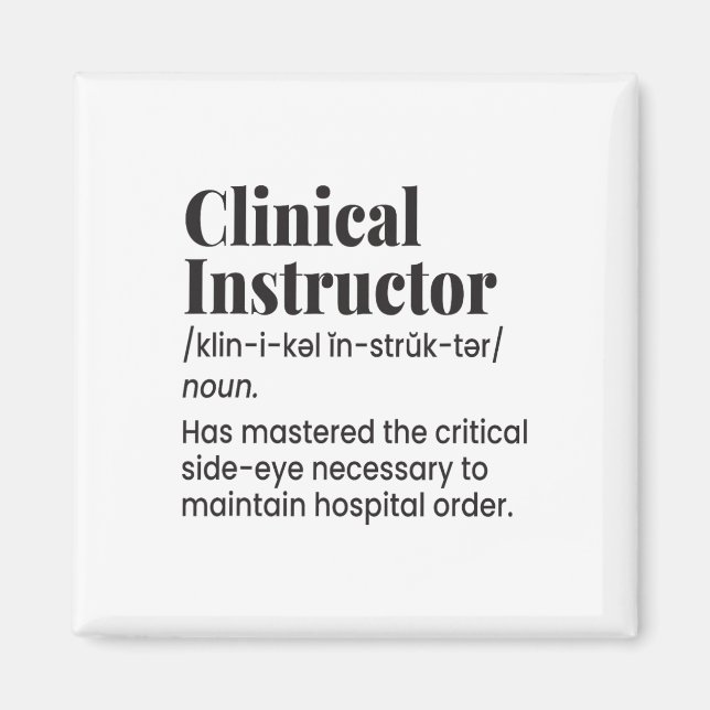 Íman Clinical Instructor Nurse Teacher Funny Definition (Frente)