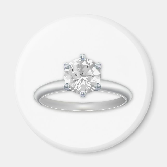 Íman Clipart de Anel de Diamante (Frente)