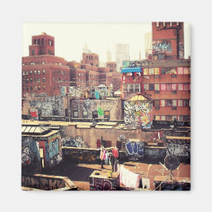 Íman Clotheslines e grafites