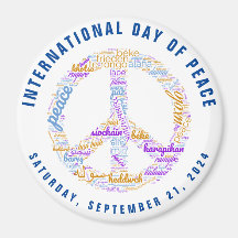 Cloud mundial de sinais de paz no Dia Mundial da P