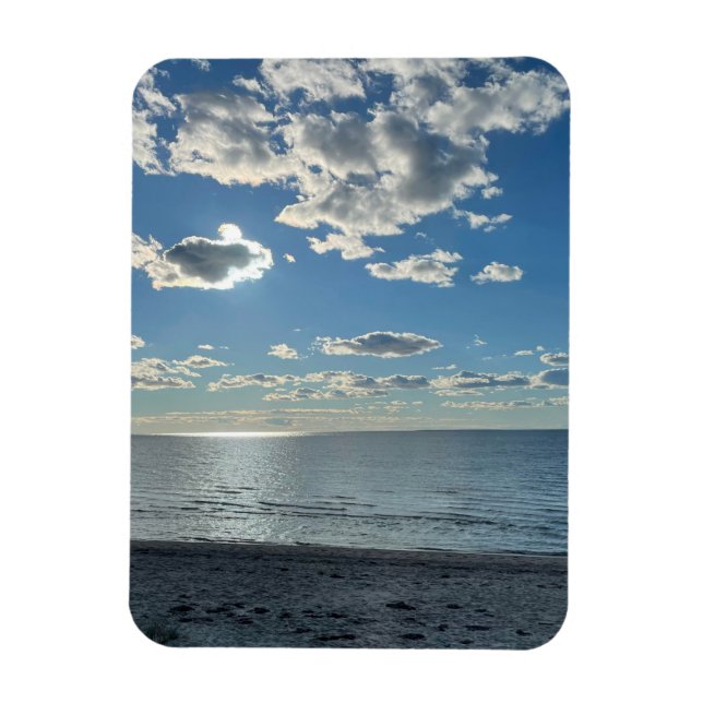 Íman Clouds Cloudy Blue Sky Empty Beach  (Vertical)
