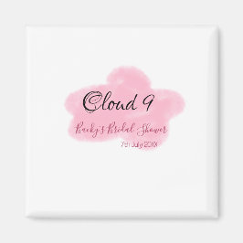 Íman Clouds nine red pastel bridal shower namedate