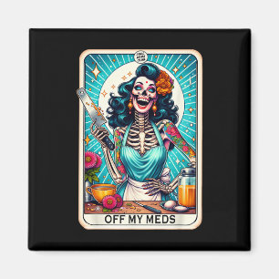 Íman Clube Cool Mama Cartão Tarot Esqueleto Halloween 