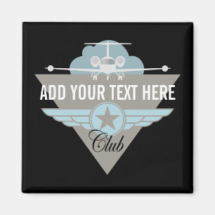 Íman Clube da asa do avião do jato