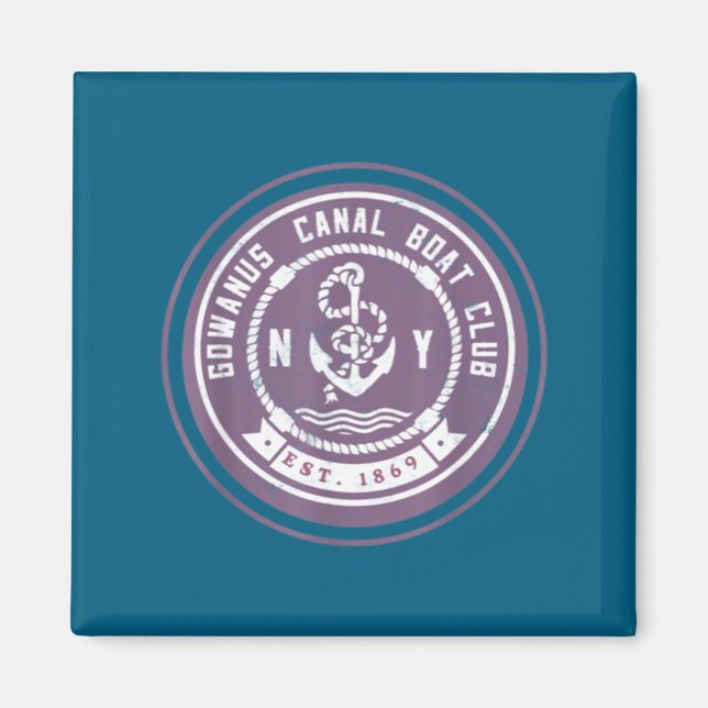 Íman Clube de Barco Gowanus C Engraçado Brooklyn Nova Y (Frente)