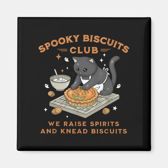 Íman Clube de Biscoitos de Soky Black Cat Pumpkin Hallo (Frente)