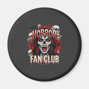 Íman Clube de Fã de Terror de Halloween Caveira de Vamp