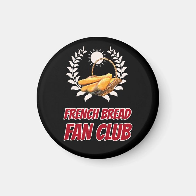 Íman Clube de Fãs do Pão Francês Humor Divertido de Com (Frente)