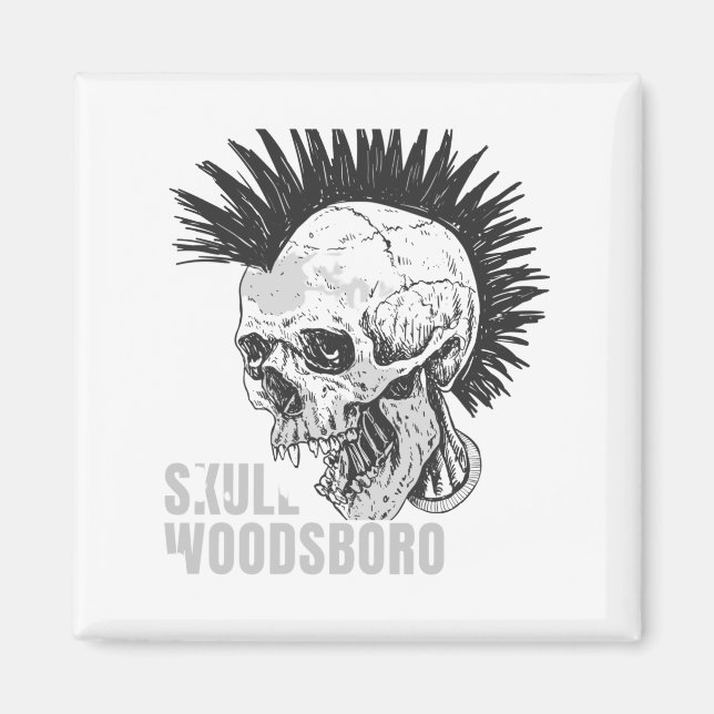 Íman Clube de filme de horror do crânio de Woodsboro Ha (Frente)