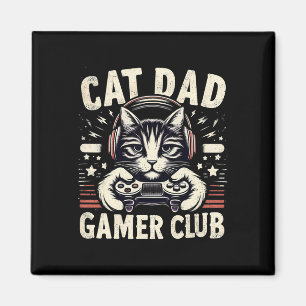 Íman Clube de Gamer Pai de Gato Engraçado Para Ele Víde