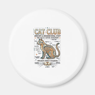 Íman Clube de Gatos Anatomia de Gato Diagrama Científic