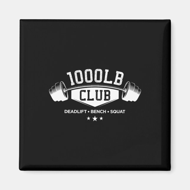 Íman Clube de Levantamento de Peso de 1000 Libras Acade (Frente)