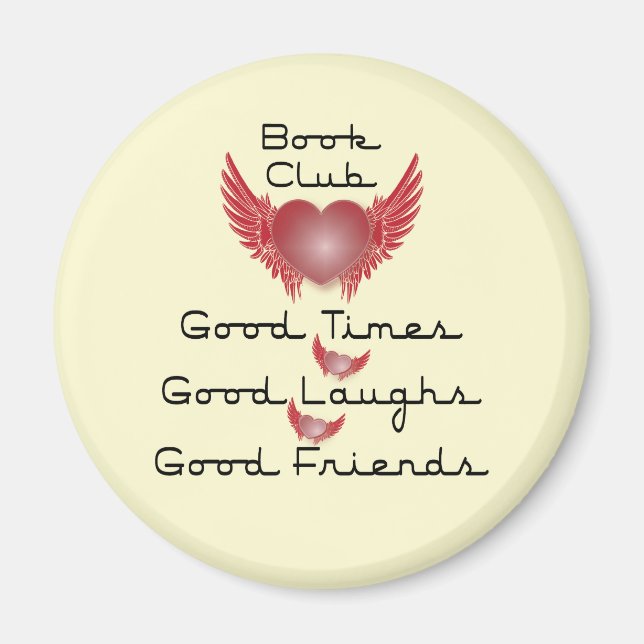 Íman clube de livros com design de coração (Frente)