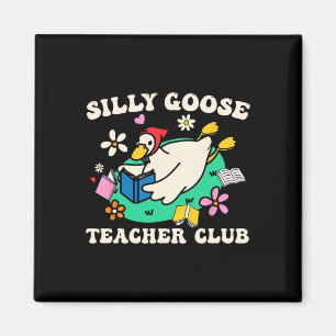 Íman Clube de Professor Pato Selvagem Retro Groovy Prof