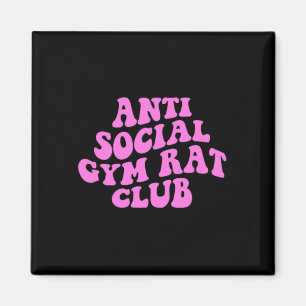 Íman Clube de Rato de Ginásio Anti Social Engraçado Gin