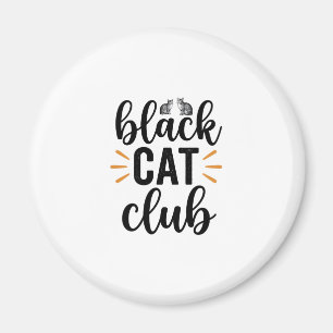 Íman Clube do Gato Preto Design Vector para Amantes de