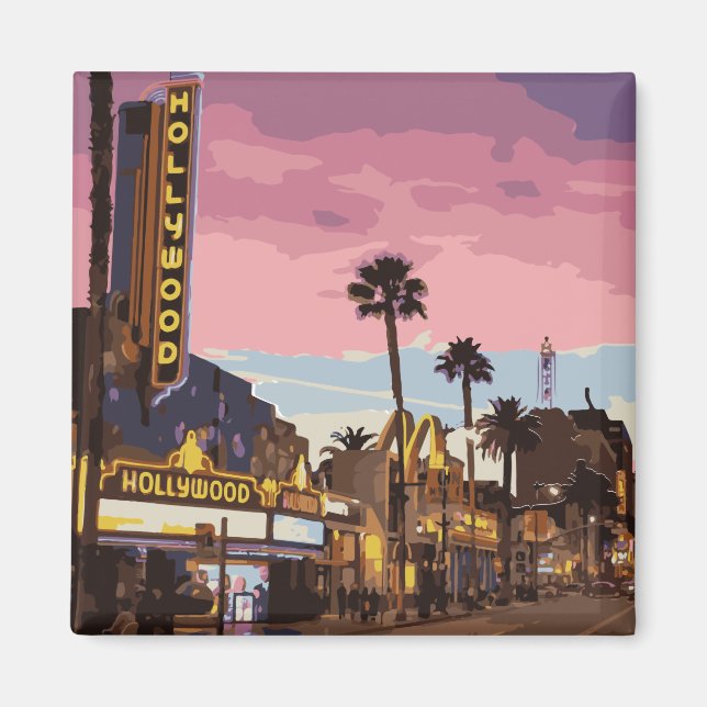 Íman Clube noturno da Califórnia roxo los angeles (Frente)