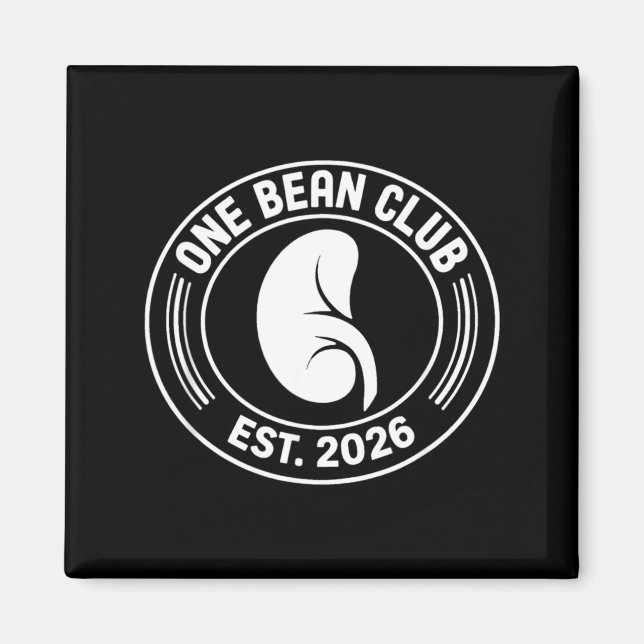Íman Clube One Bean 2026 Transplante de Doador de Rim (Frente)