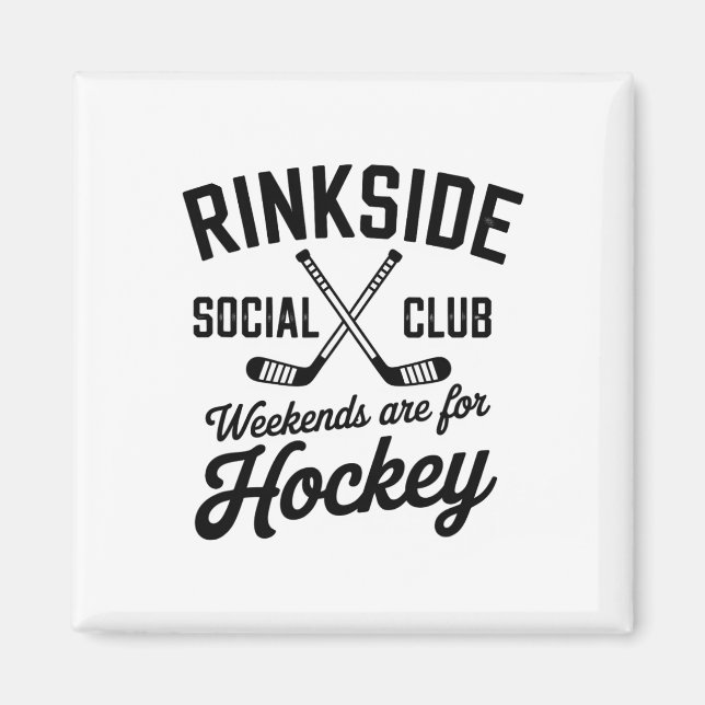 Íman Clube Social Rinkside Vibes de Hóquei no Gelo Retr (Frente)