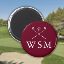 Clubes de Golfe Personalizados com Monograma Bordô