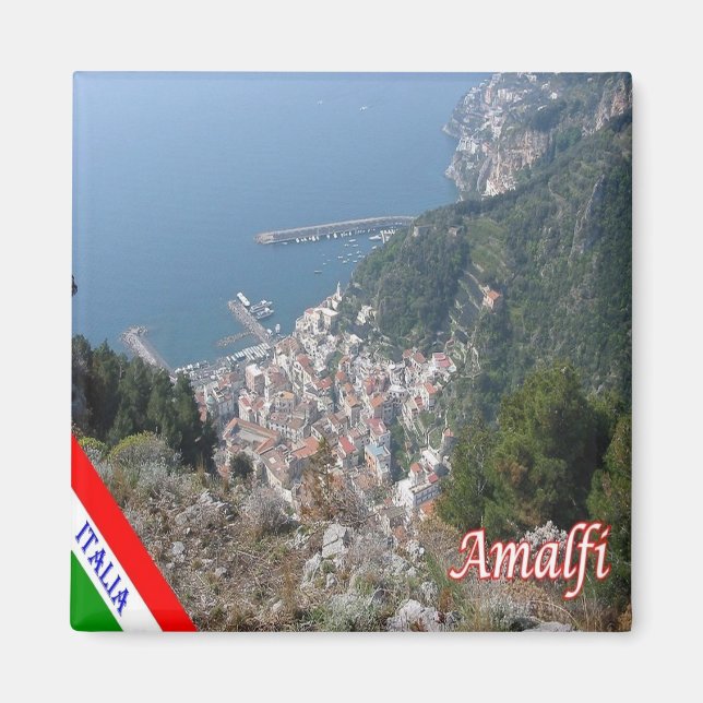 Íman CMP135 AMALFI, Aerial View, Itália, Fridge (Frente)