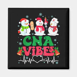 Íman Cna Vibes Enfermeira Boneco de Neve Estetoscópio P