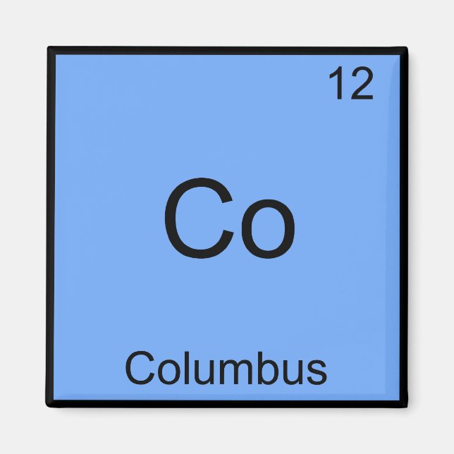 Íman Co - Columbus Ohio - Símbolo de Elemento de Químic (Frente)