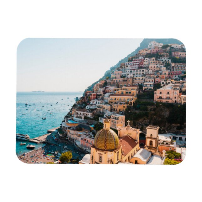 Íman Coastline | Positano Itália, aldeia Cliffside (Horizontal)