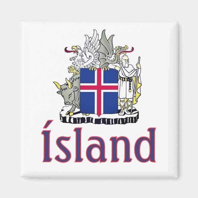 Íman Coat of Arms of Iceland (Frente)