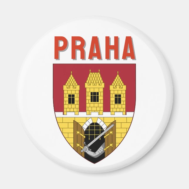 Íman Coat of arms of Prague, Czech Republic (Frente)