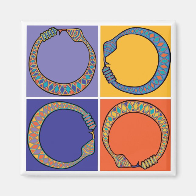 Íman Cobra azul Ourboros (Frente)