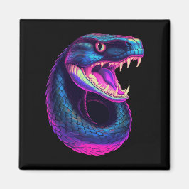 Íman Cobra Cobra no estilo estético Vaporwave