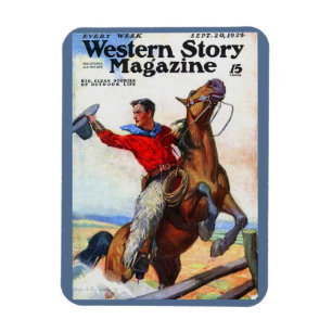 Íman cobrir da revista Western Story 1924