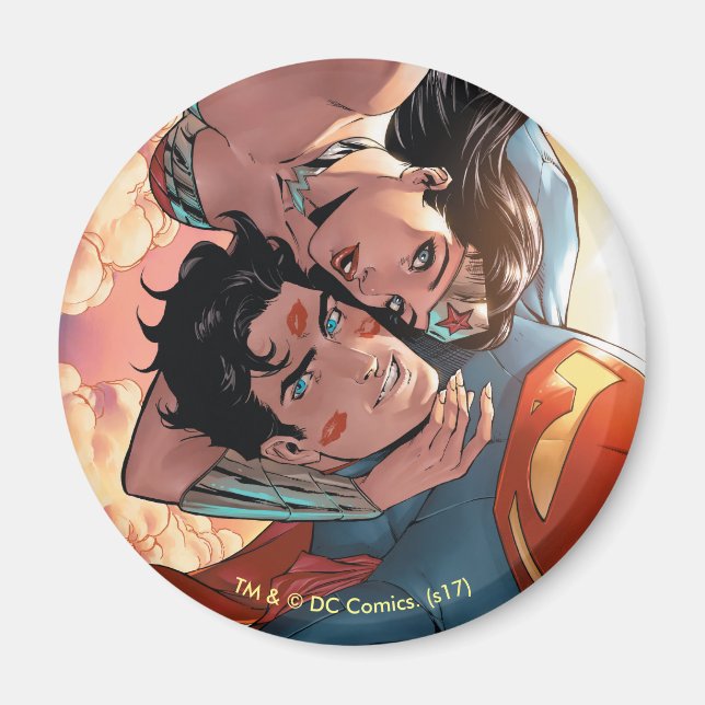 Íman Cobrir de banda desenhada do Super-Homem/Mulher Ma (Frente)