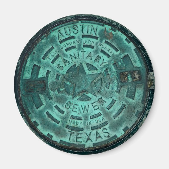 Íman Cobrir de Manhole na cidade de Austin (Frente)
