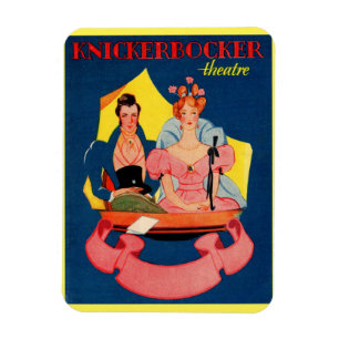 Íman cobrir do playbill do Teatro do Knickerbocker