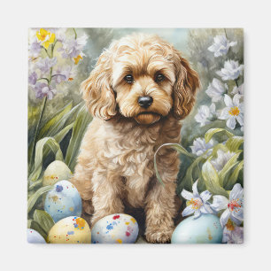 Íman Cockapoo com Feriado de Ovos de Páscoa