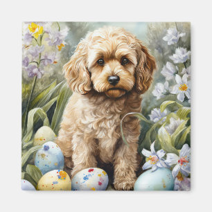 Íman Cockapoo com Feriado de Ovos de Páscoa