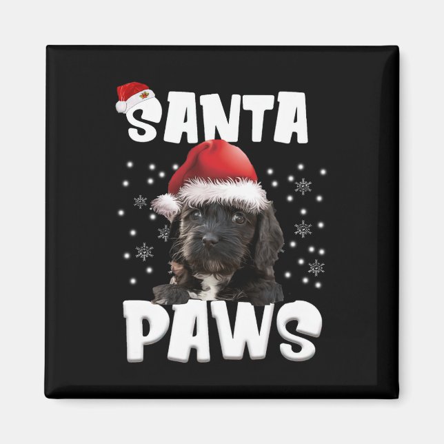 Íman Cockapos de Natal Diversão Cão-de-Árvore de Lua de (Frente)