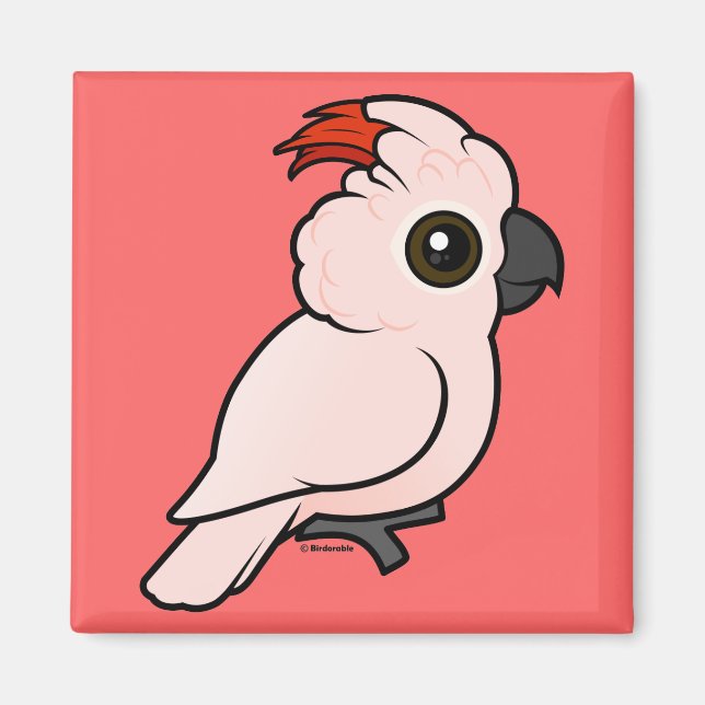 Íman Cockatoo com creme de salmão (Frente)