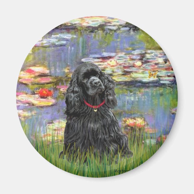 Íman Cocker (preto) - Lírios 2 (Frente)